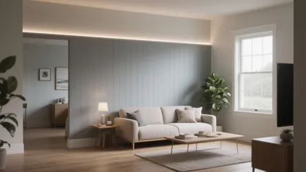 5 Living Room Half Wall Paneling Ideas