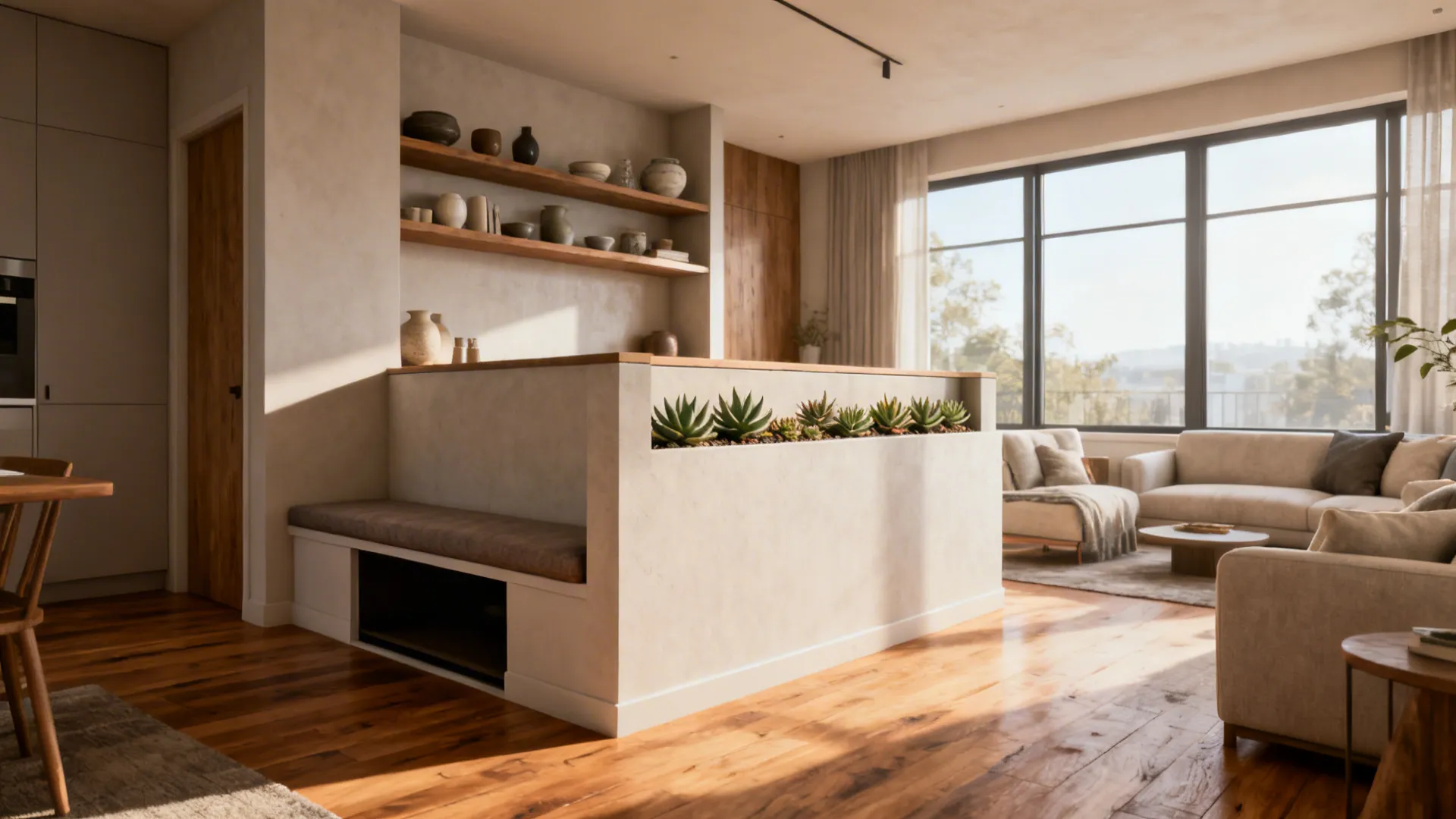 5 Living Room Half-Wall Divider Ideas