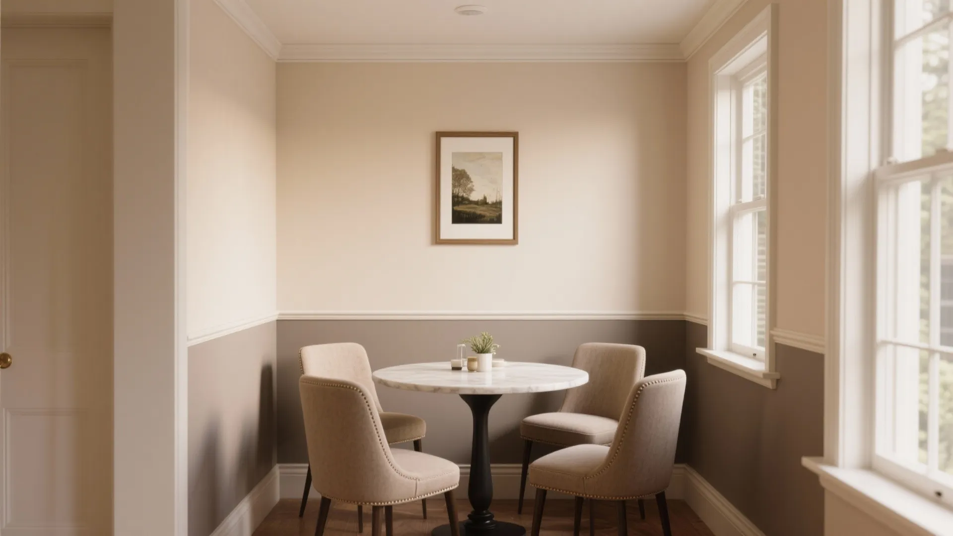 Half-Painted Walls and Tailored Wainscot Lines