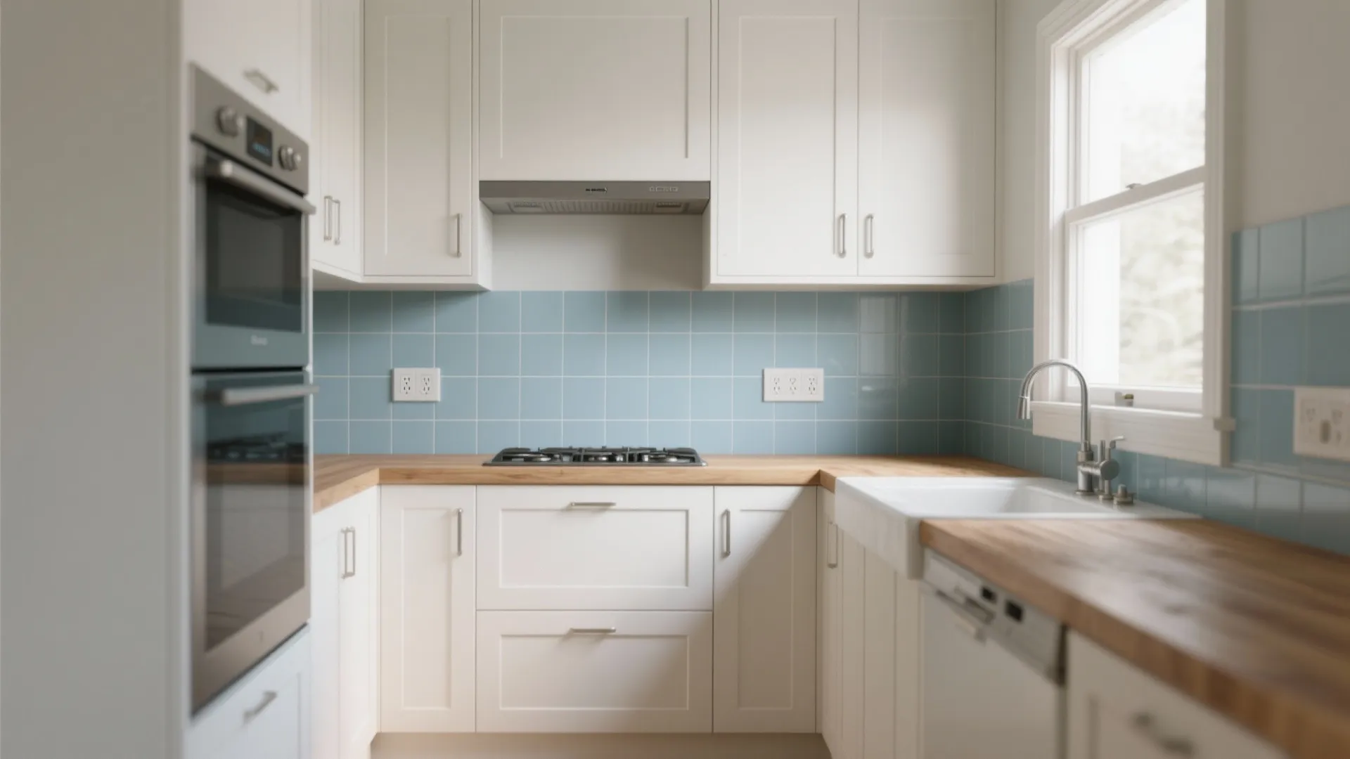 2. Half-wall panels to mimic a backsplash