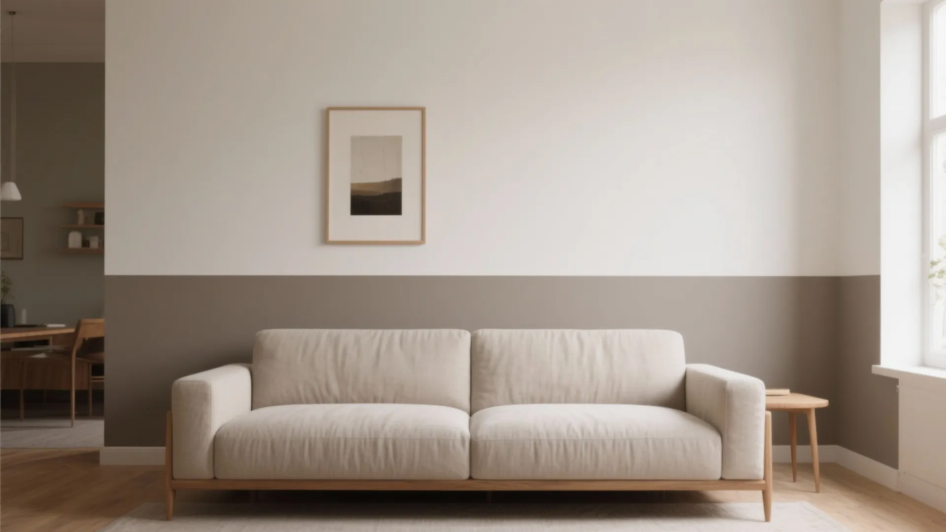 Two-Tone Color Blocking (Half-Wall Paint or Single Accent Band)