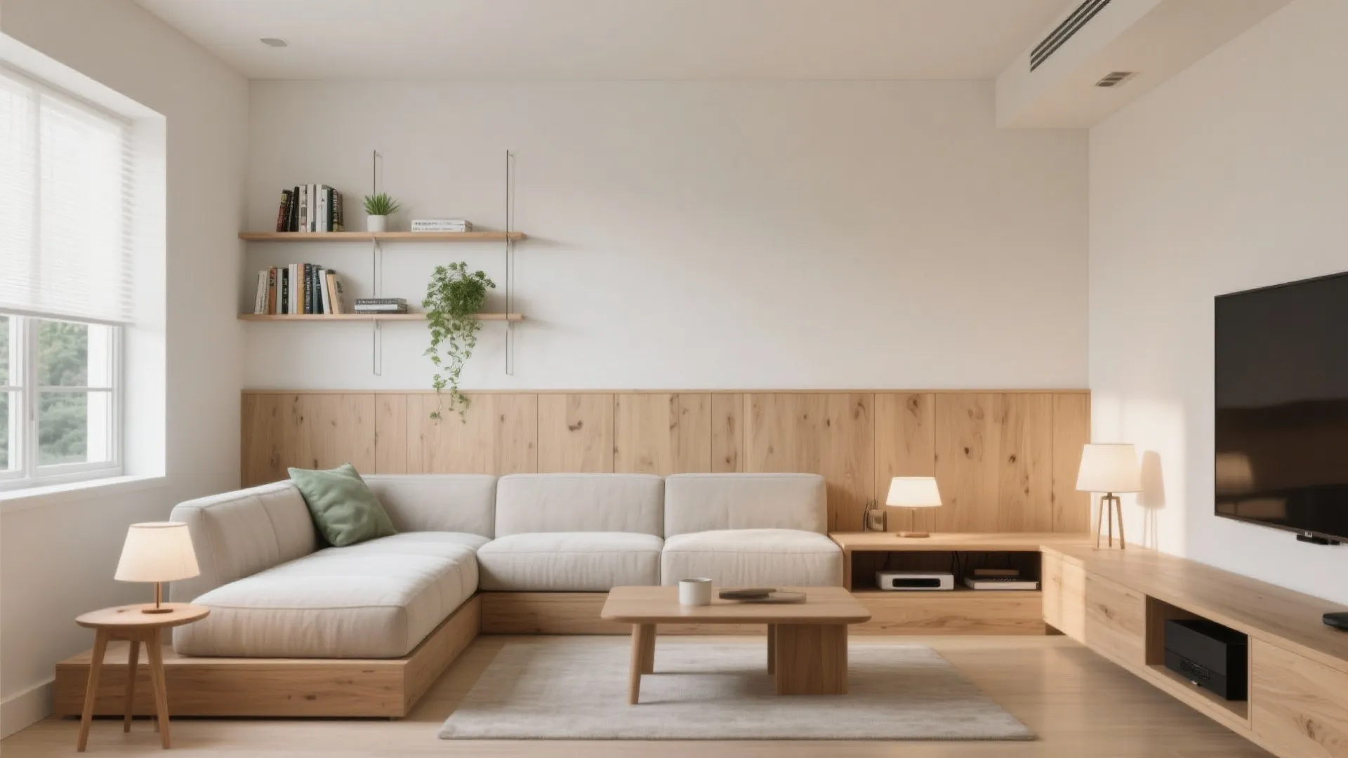 Half-Height Partition with Built-In Storage