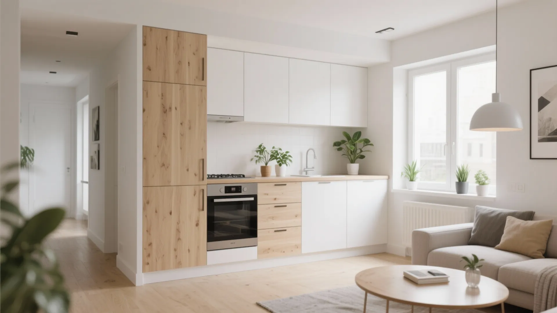 Half-wall with storage