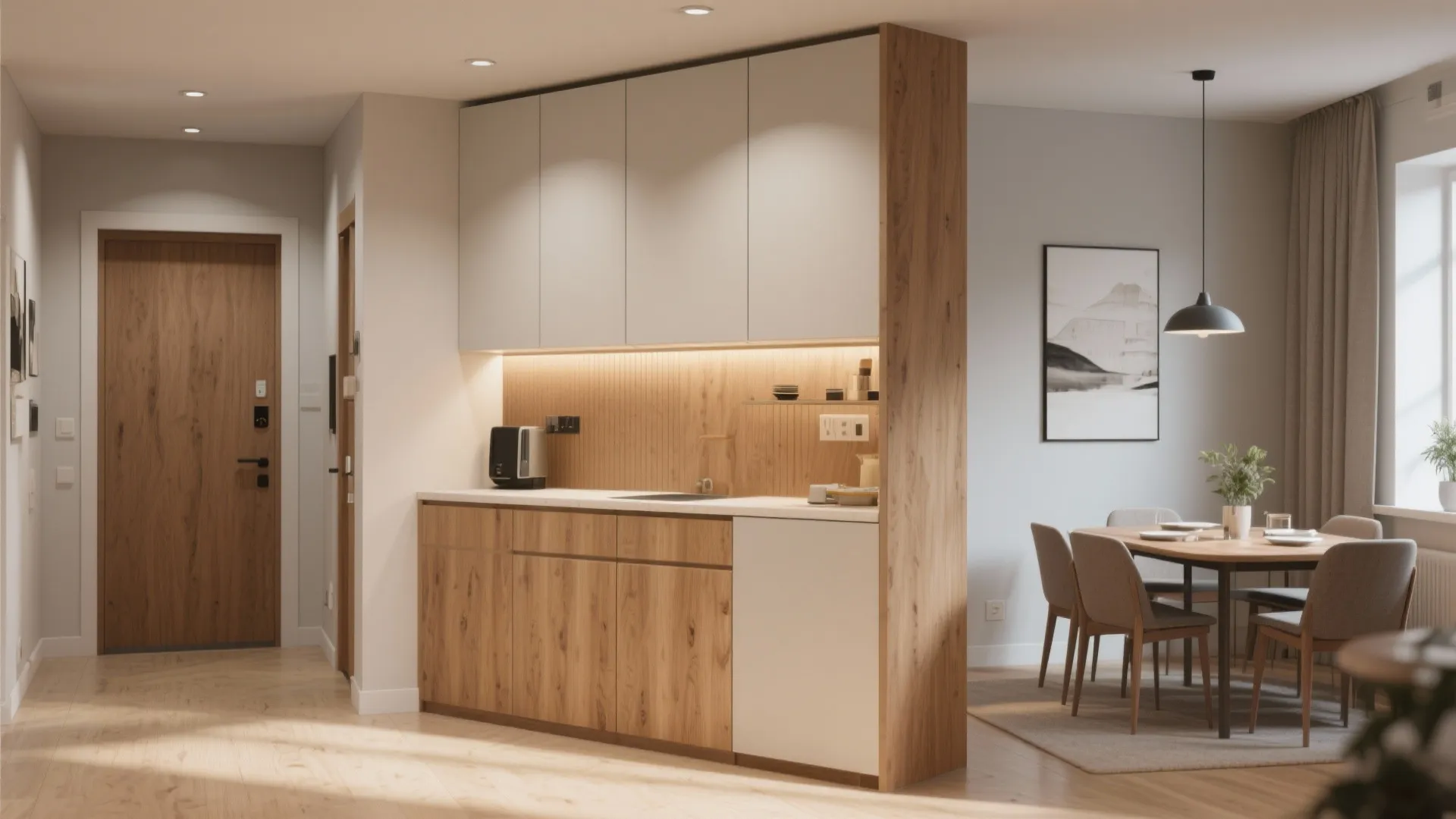 4. Half Walls with Built-in Storage