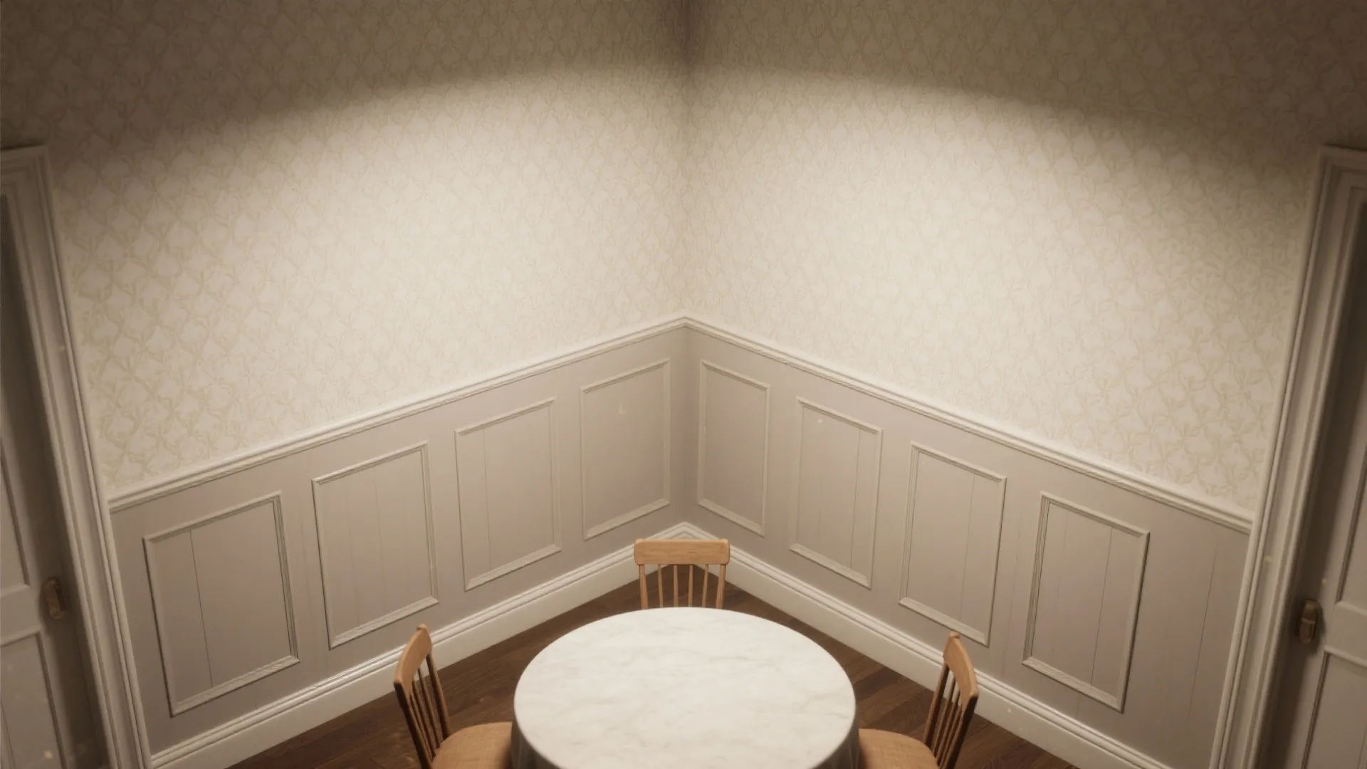 Half-Wall Approach: Paper Above, Paint or Panel Below