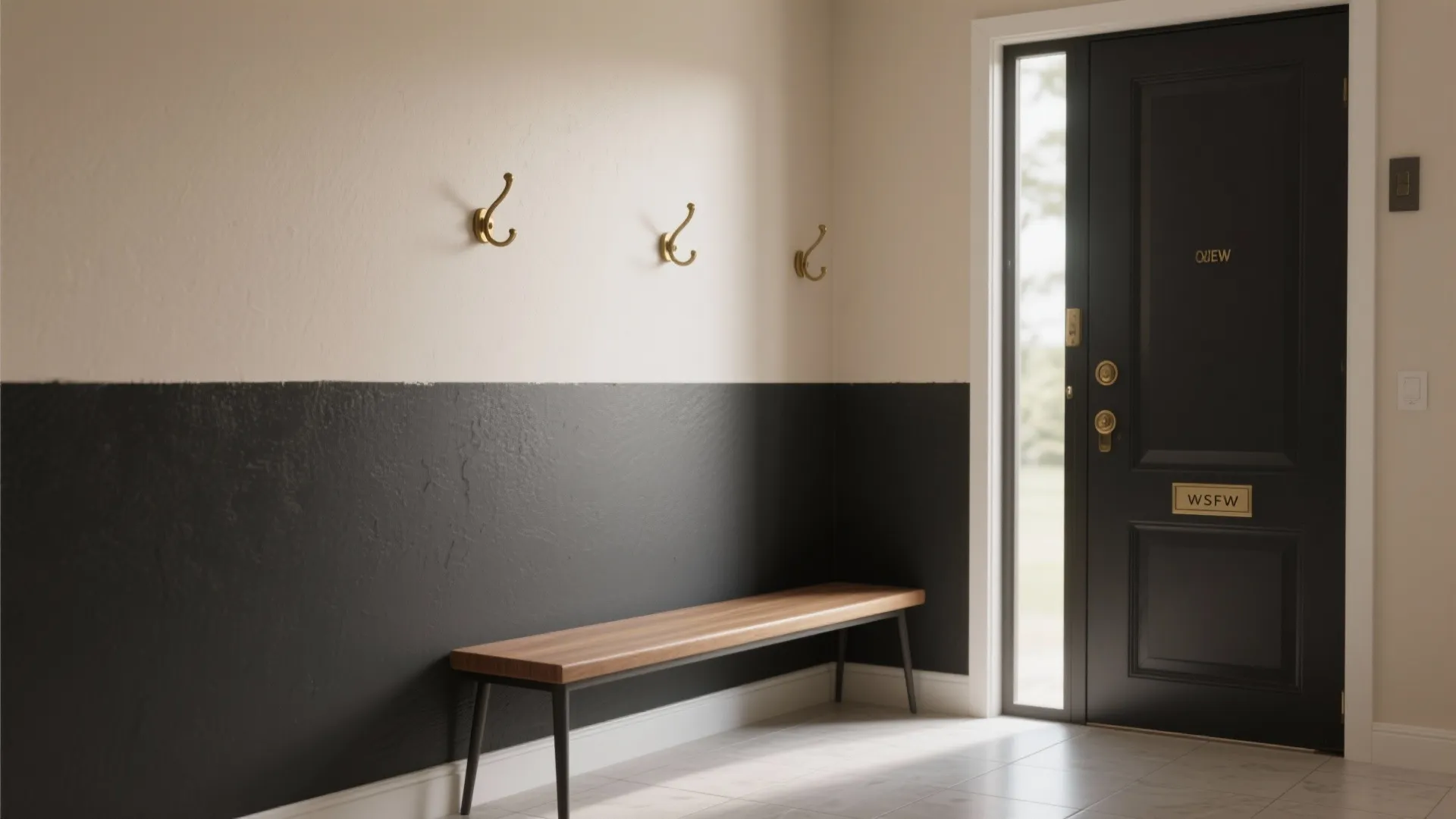 3. Half-Wall Two-Tone with a Practical Lower Coat