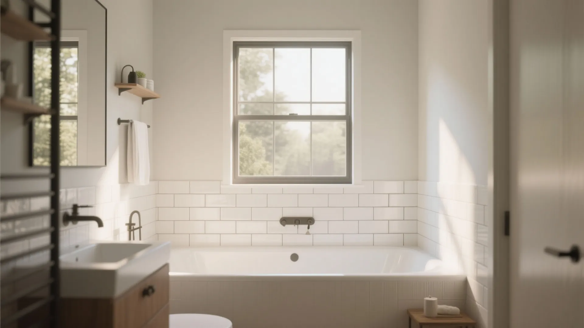 8. Half Windows with Tile Down Below