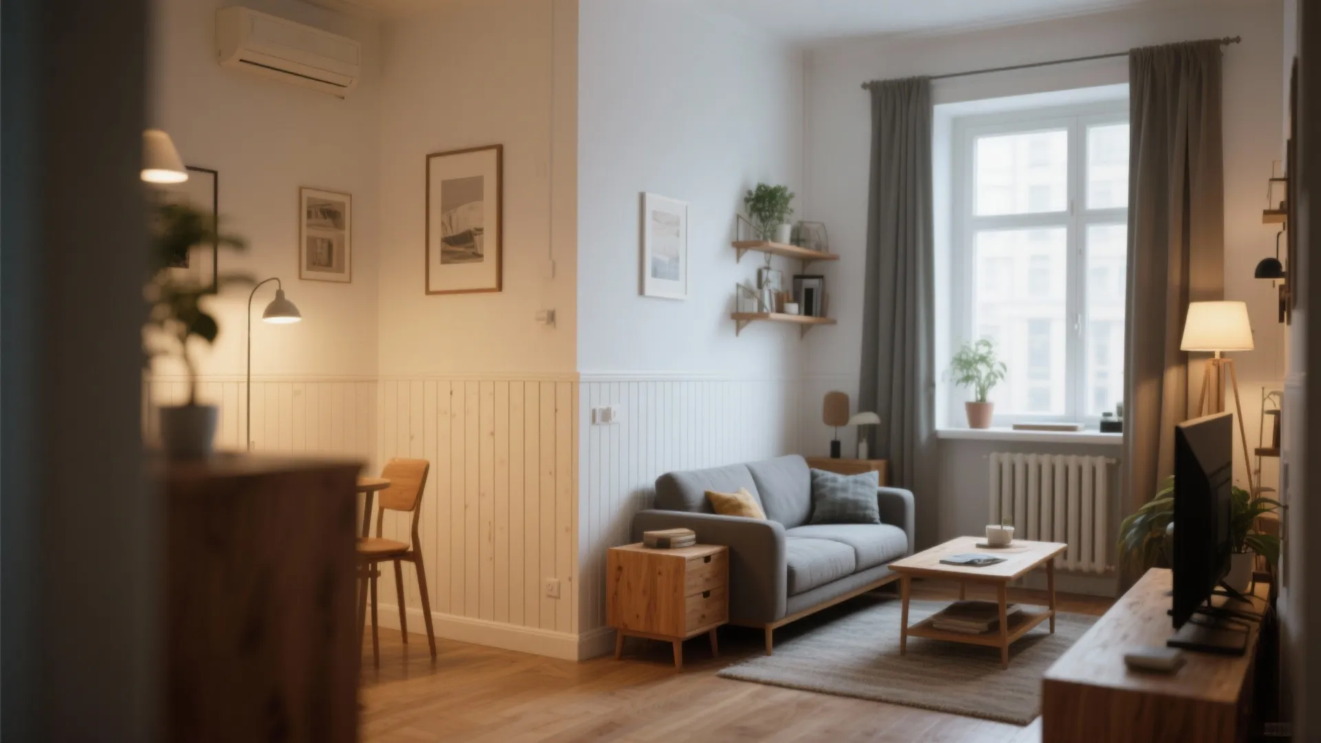 10. Painted Half-Height Slat Wall