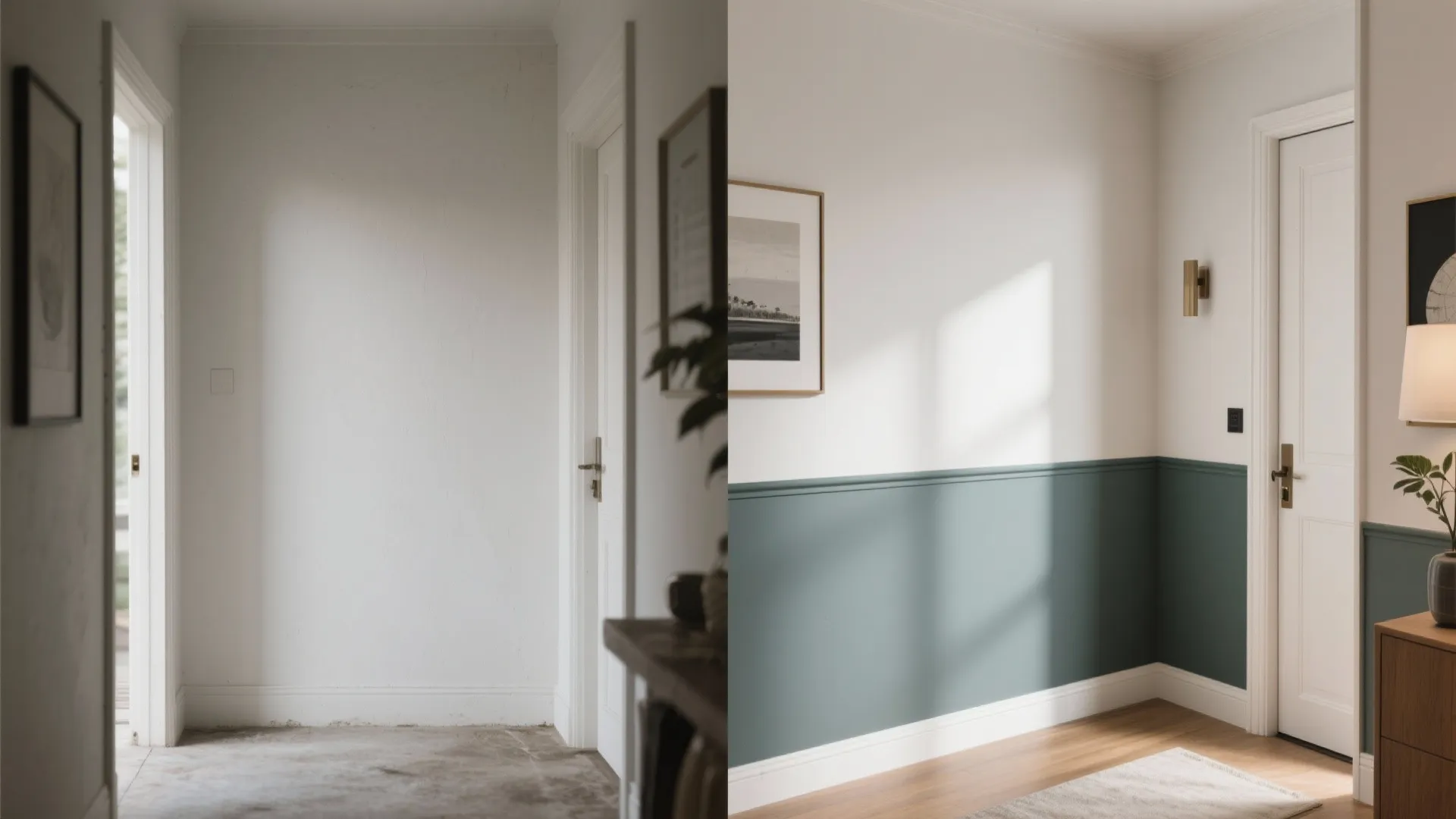 Half-Painted Walls and Tailored Wainscot Lines