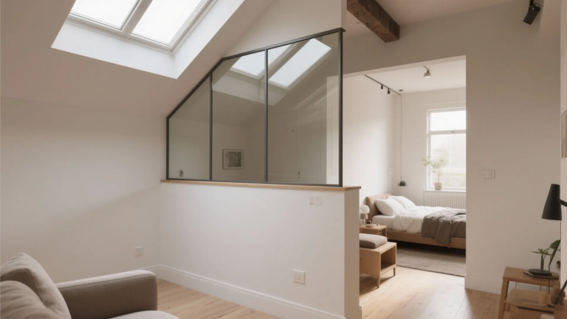 4) Half-Wall + Clerestory: Borrowed Light, Better Zoning