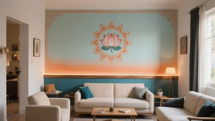 5 Half Wall Rangoli Design Ideas for Small Spaces
