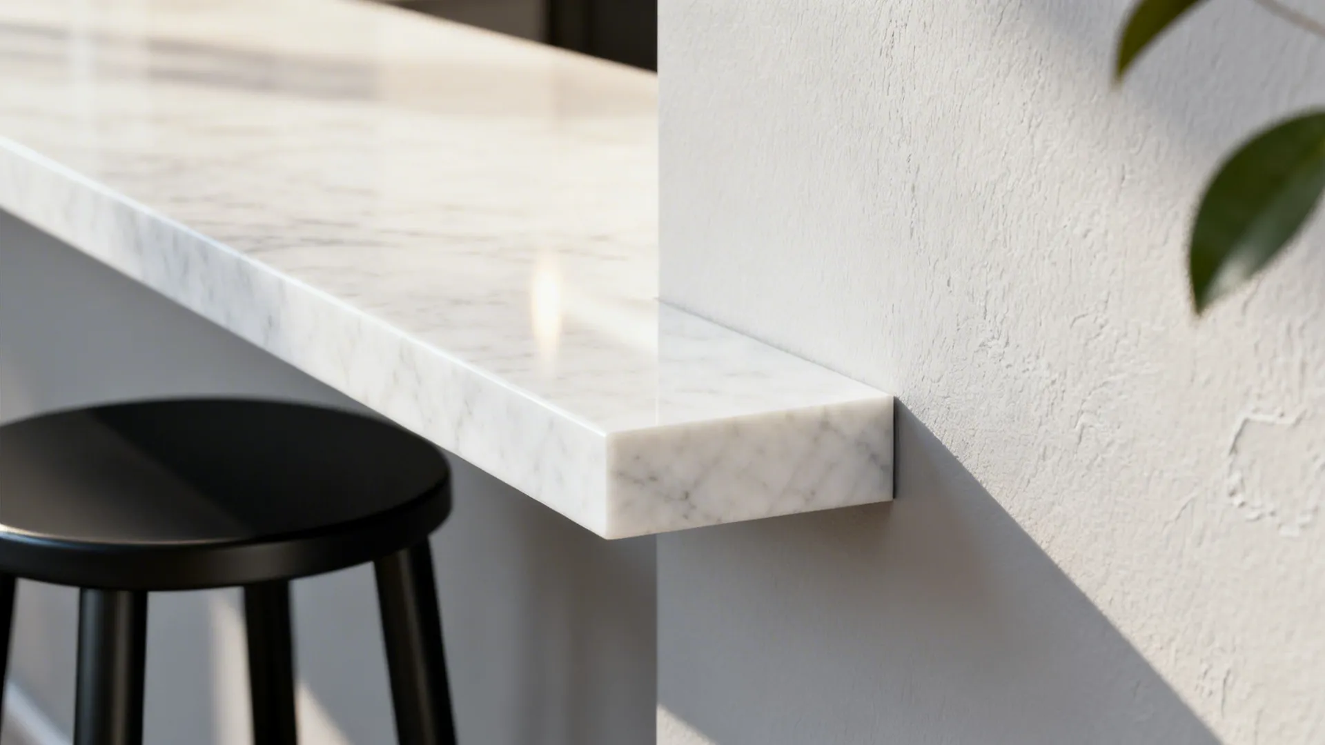 3) Offset doorway with partial-height privacy wall