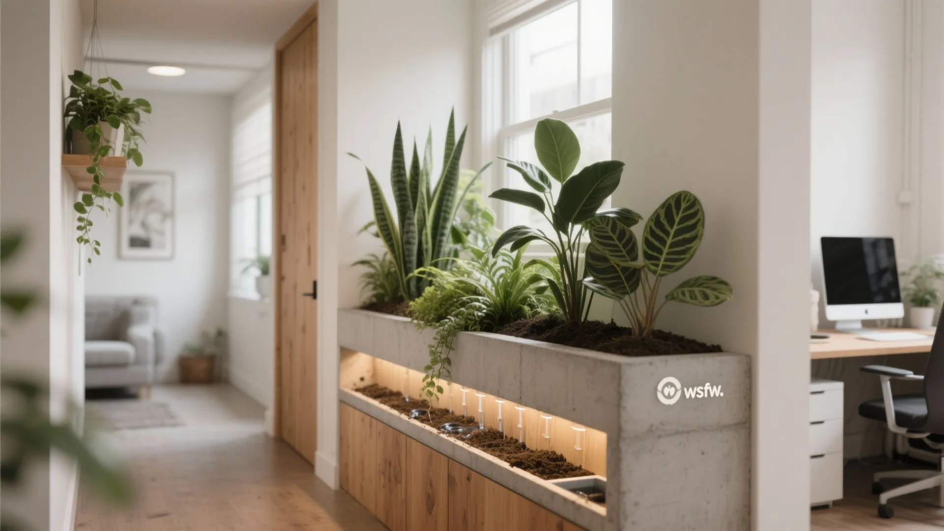 4. Half-Walls with Integrated Greenery