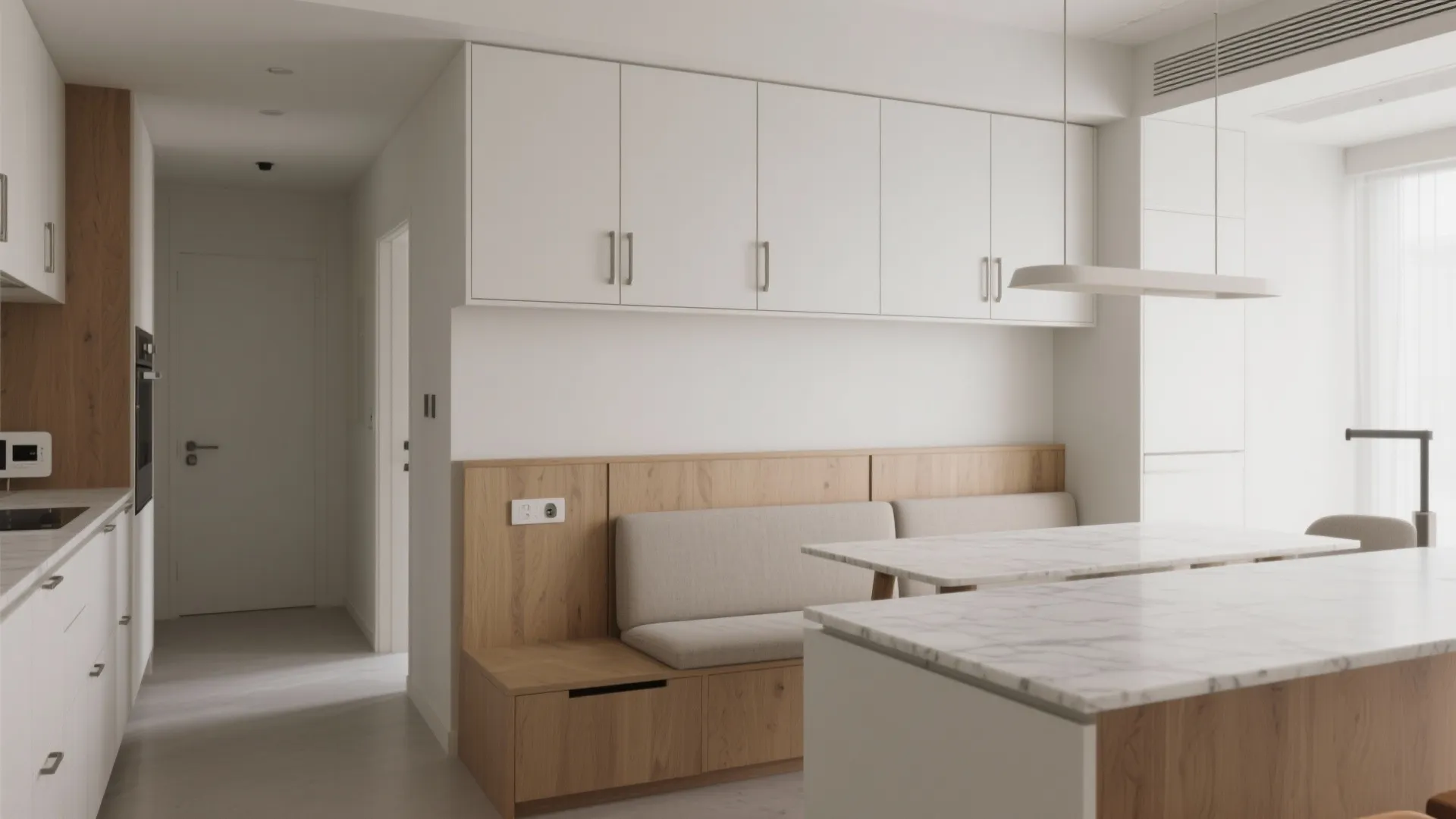 Half Wall with Built‑In Storage