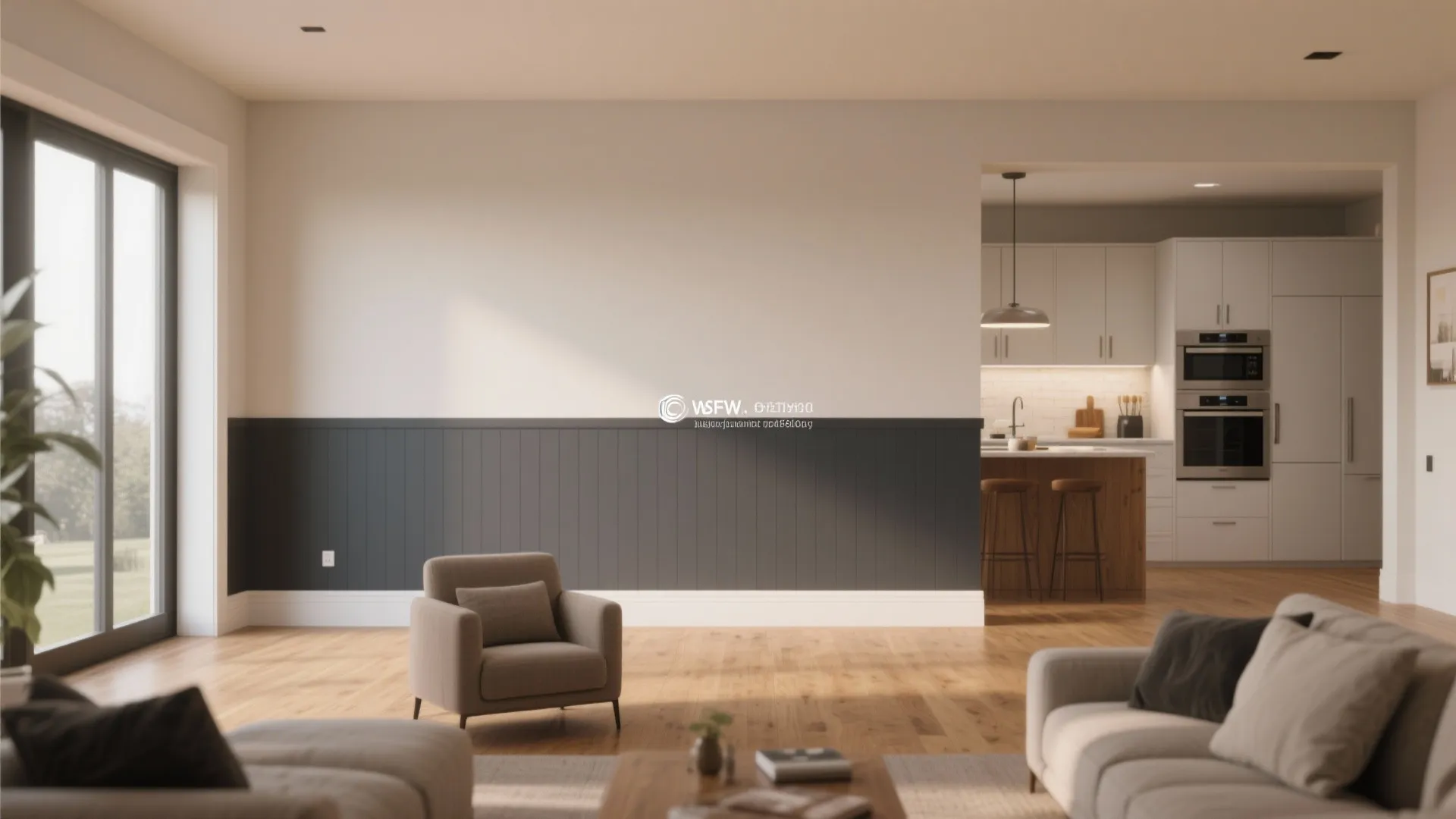 3. Half-Wall Two-Tone