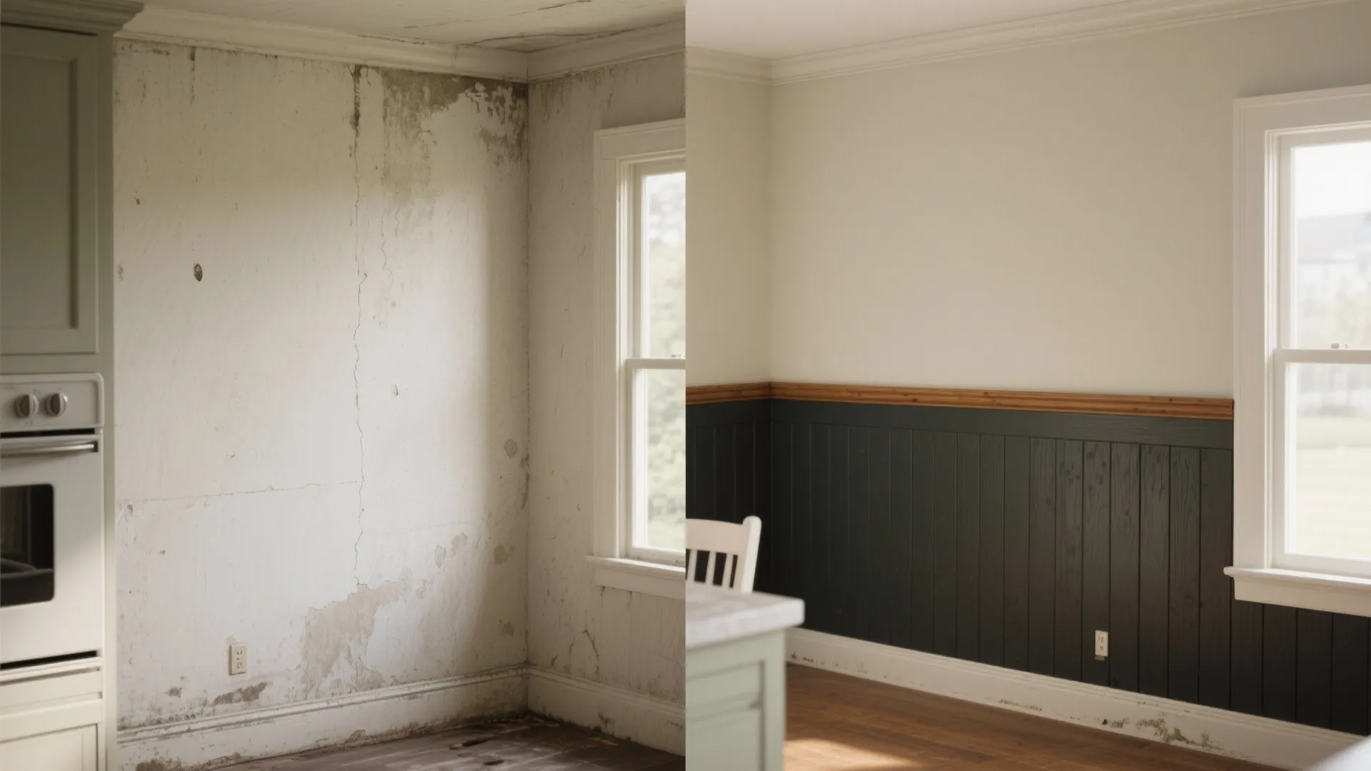 5. Half-Wall Wainscoting Paint Pairing