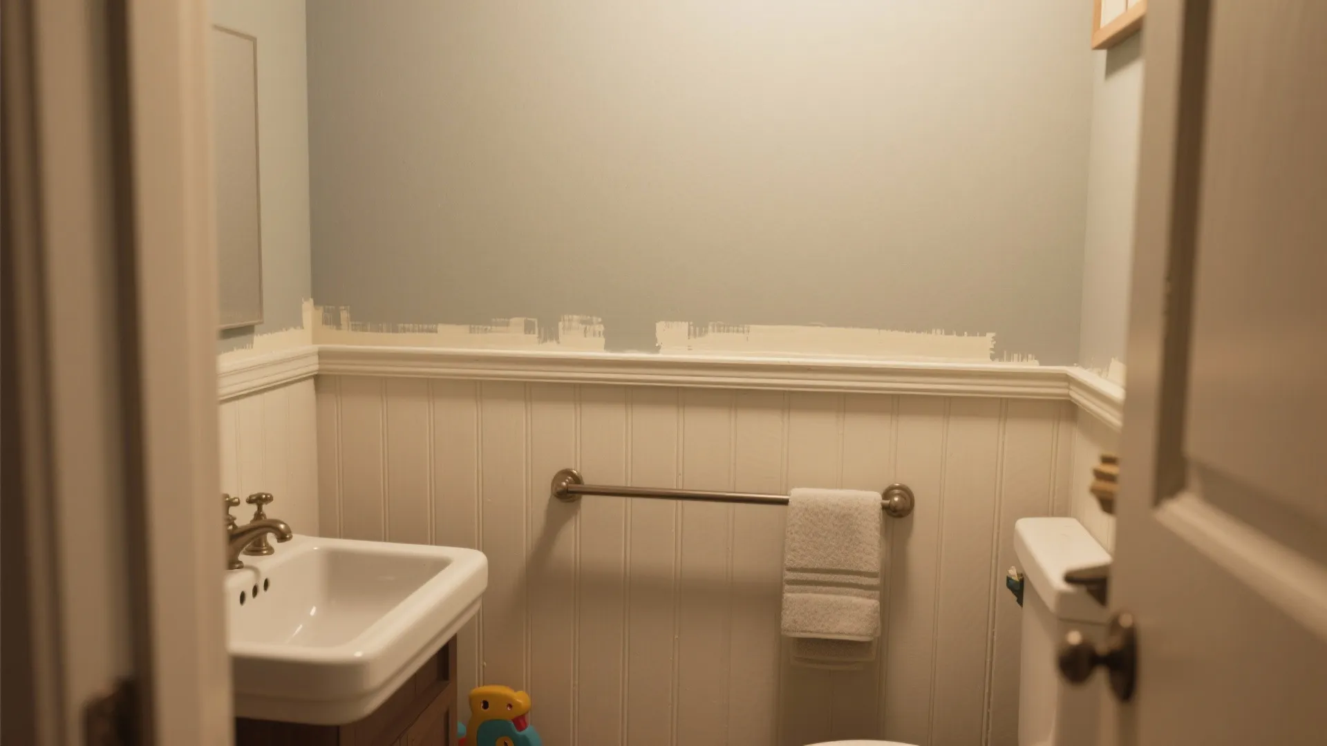 4. Create a washable half-wall (practical wainscoting)