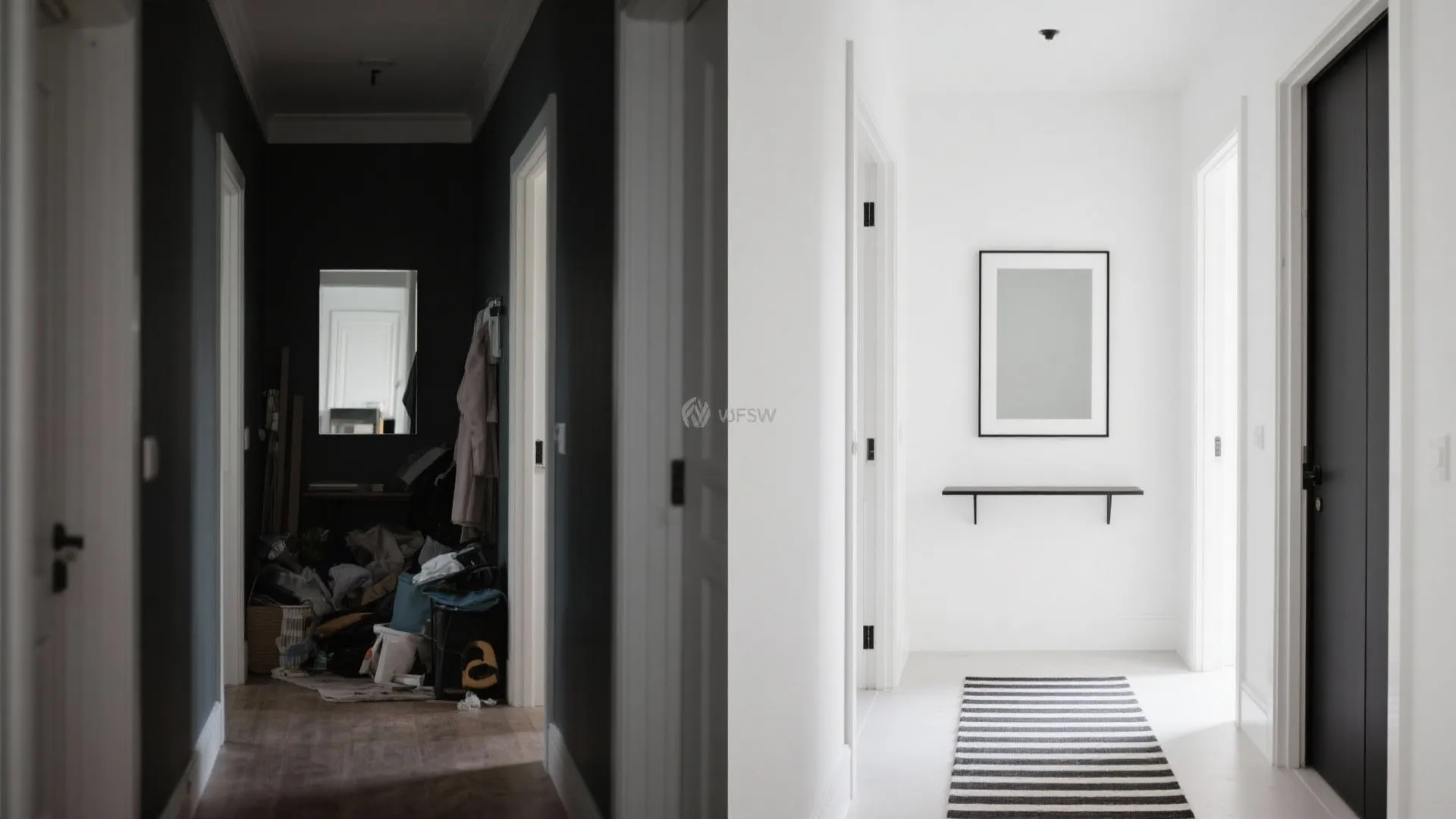 Light-first palette with reflective accents