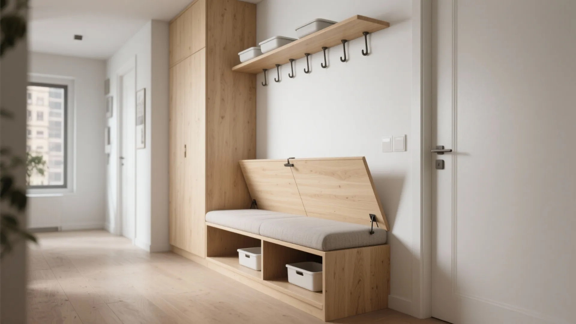 Built-in Bench and Storage Nook