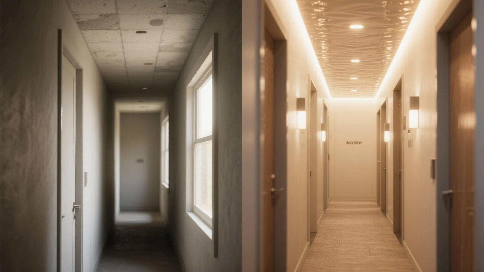 High-Reflectance Ceilings to Brighten Narrow Halls