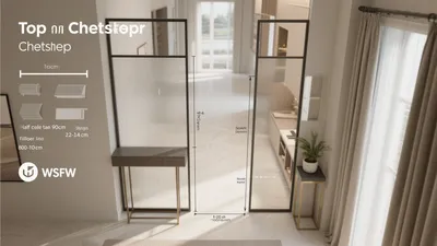 Modern Entryway Design with Frosted Glass Partitions