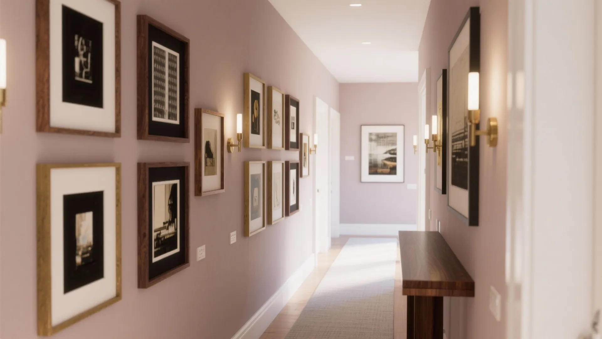 Art-Led Gallery Wall with Painted Backdrop