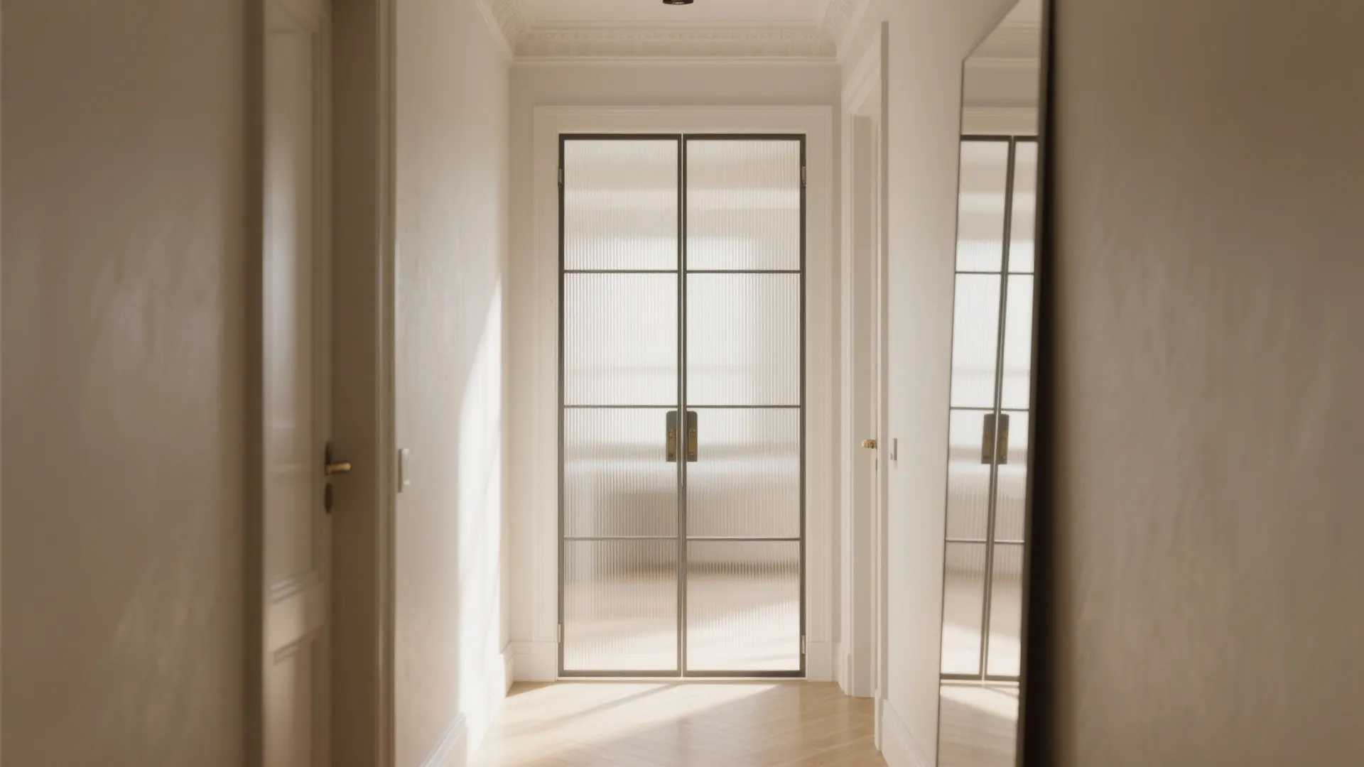 Mirrors, Glass, and Clear Lines to Open Up Space