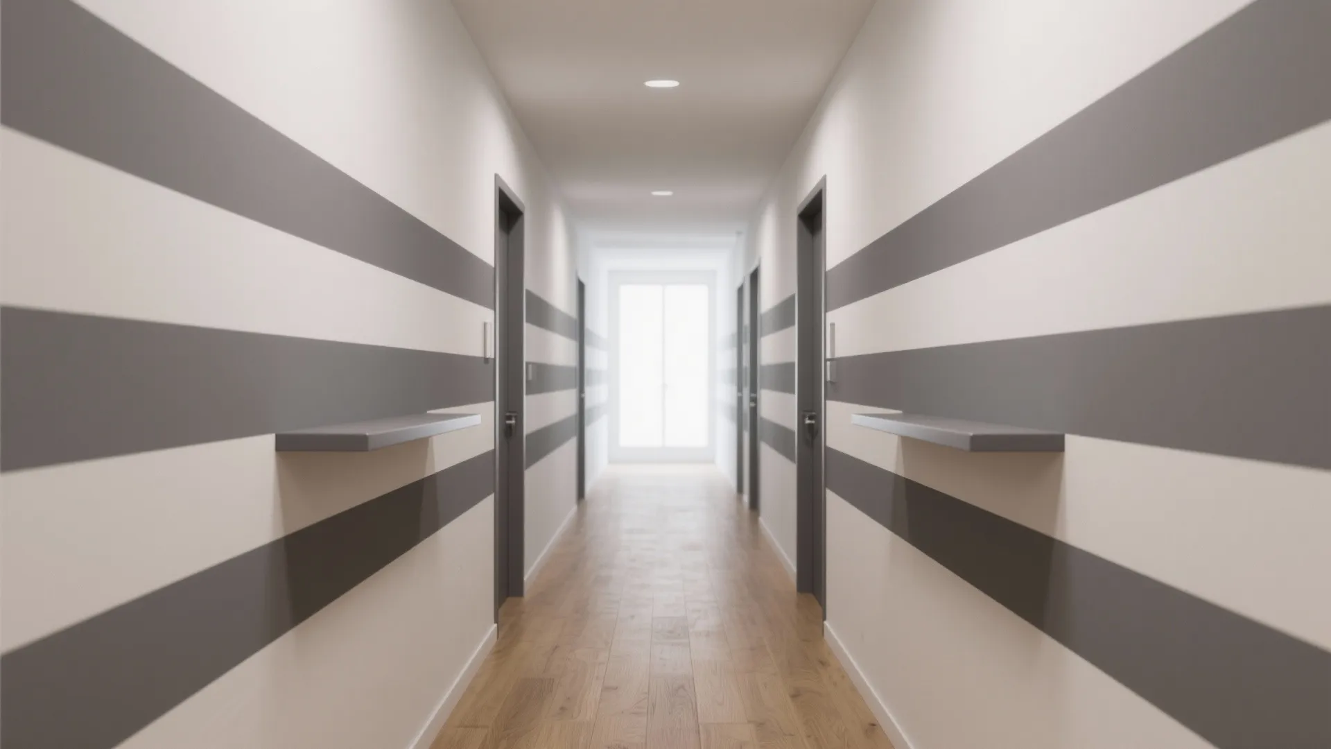 Graphic Stripes to Stretch the Hall