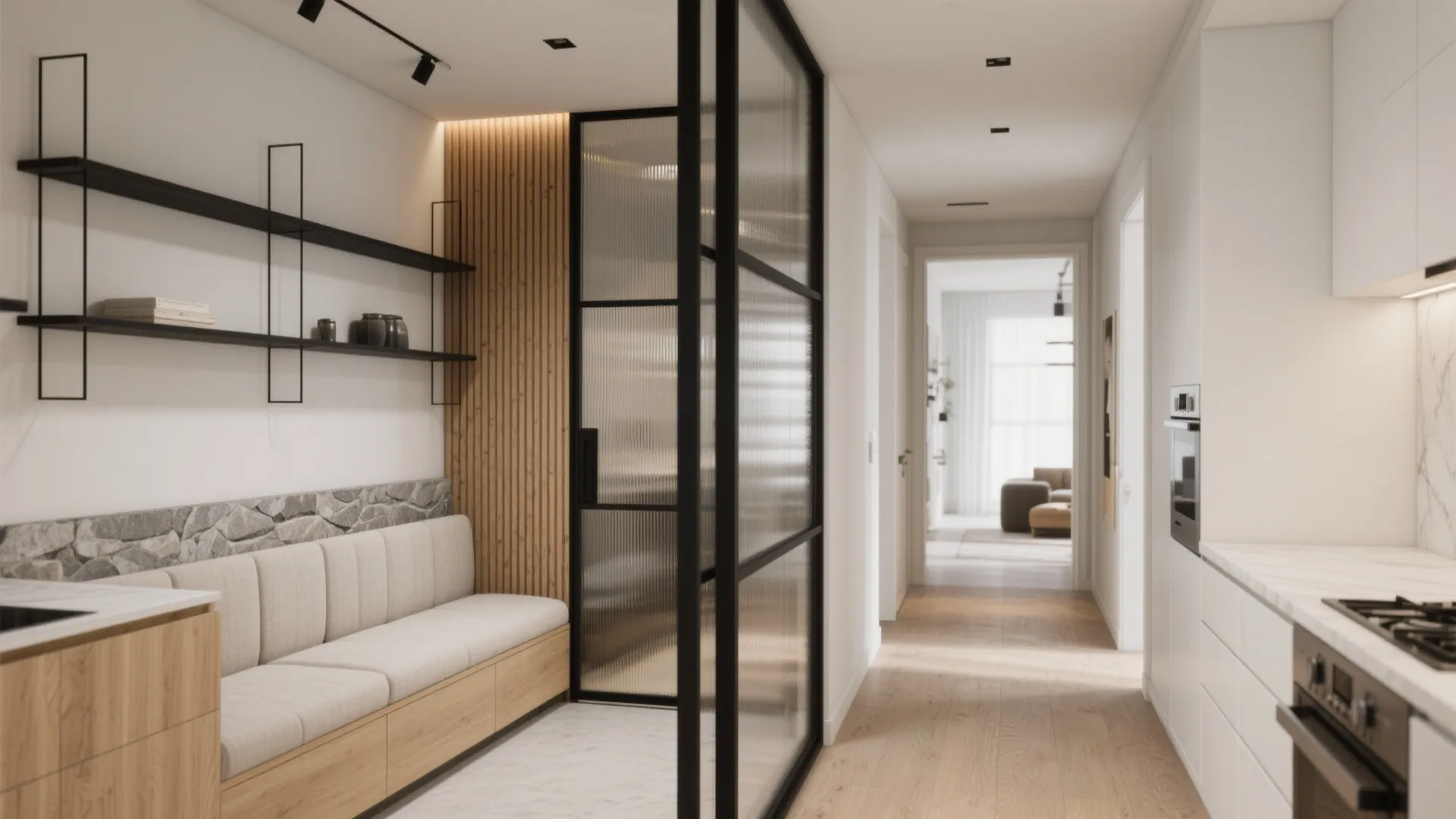 Hall kitchen partition design: 5 smart ideas: Small spaces, big creativity—my 5 hall-kitchen partition ideas that boost flow, light, and storage