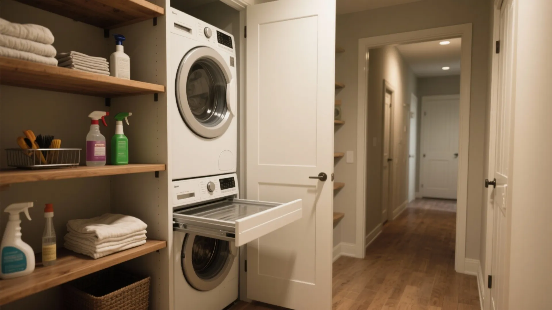 5 Hall Laundry Closet Ideas for Small Spaces: Smart, stylish and space-saving ideas I use when squeezing laundry into a hallway closet