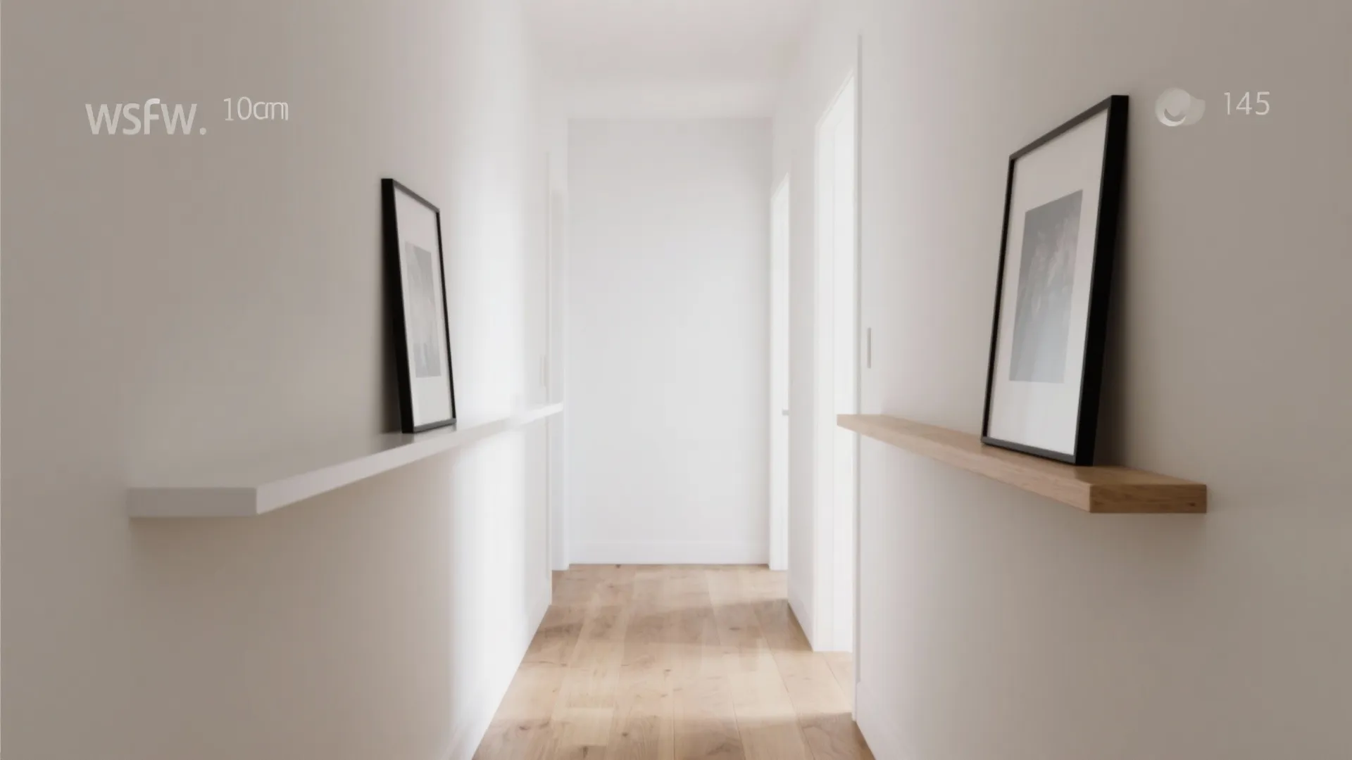 Picture Ledges and Rails in Narrow Hallways