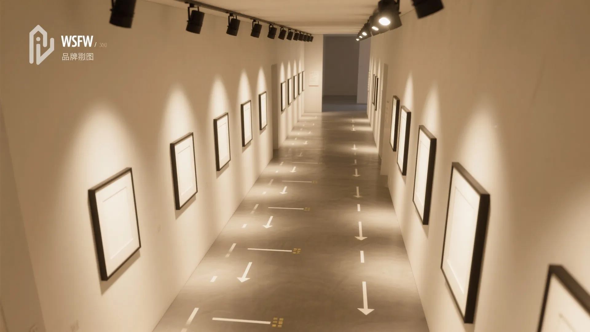 Gallery Wall with Layered Lighting