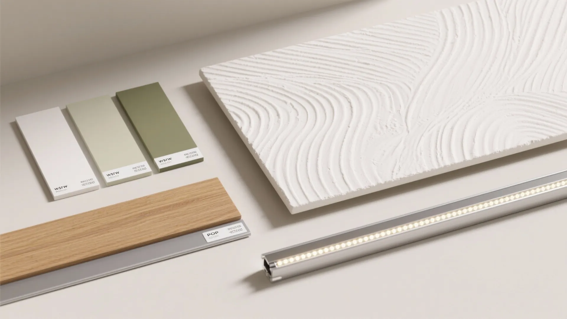 Textured POP ceiling meets accent wall wash