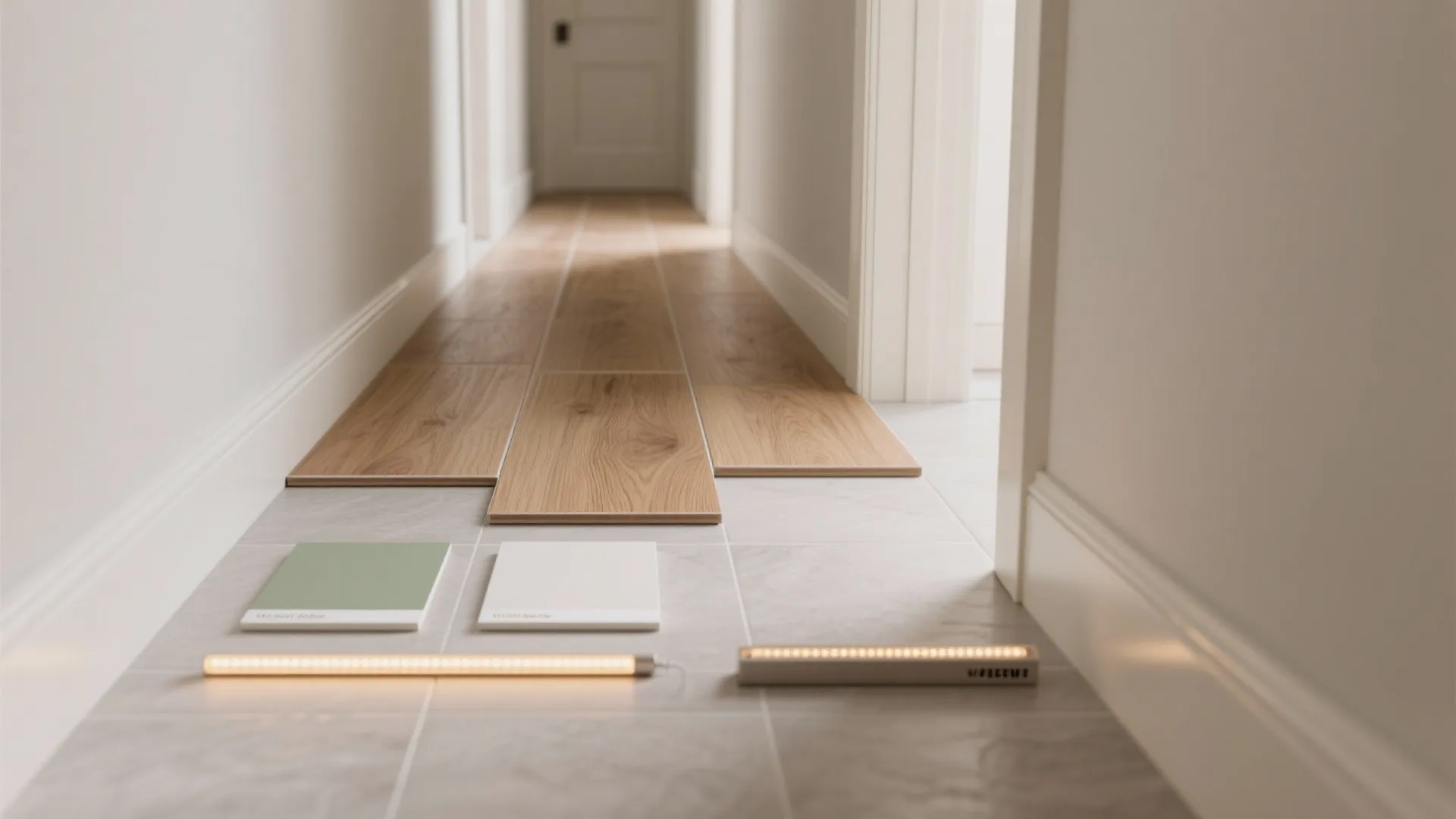 Wood-Look Tile Wainscot for Cozy Durability