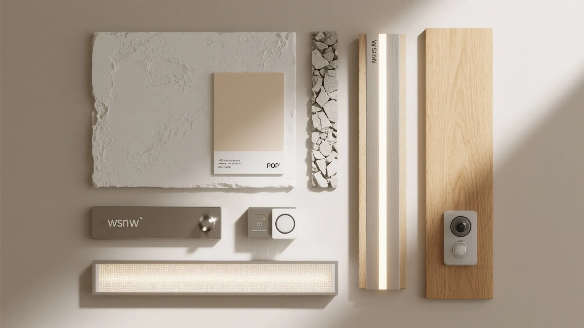 Slim Storage Niches with LED Line Accents