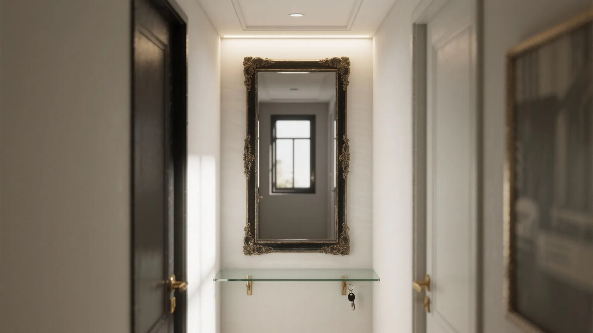 2) Mirrors and Glass to Stretch Space