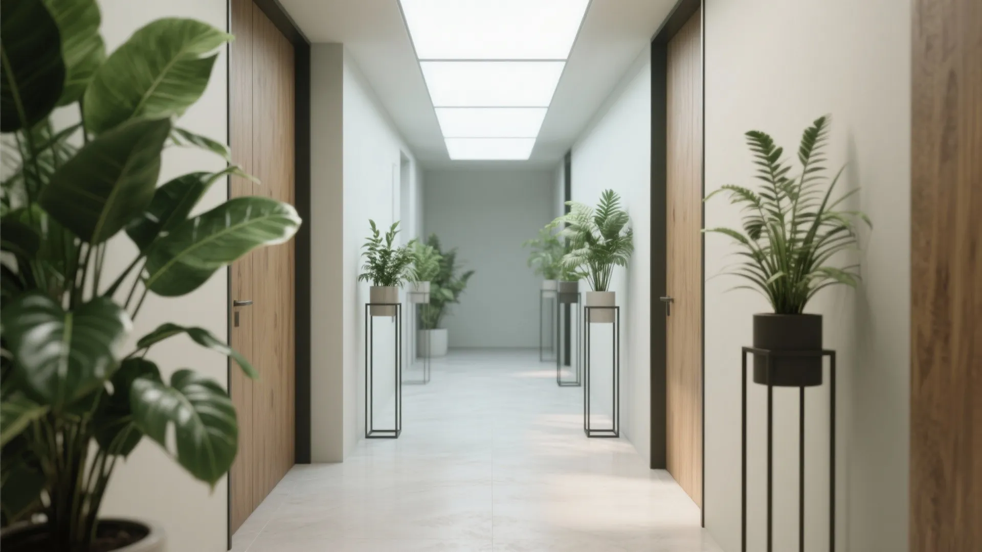 Indoor plant corridor