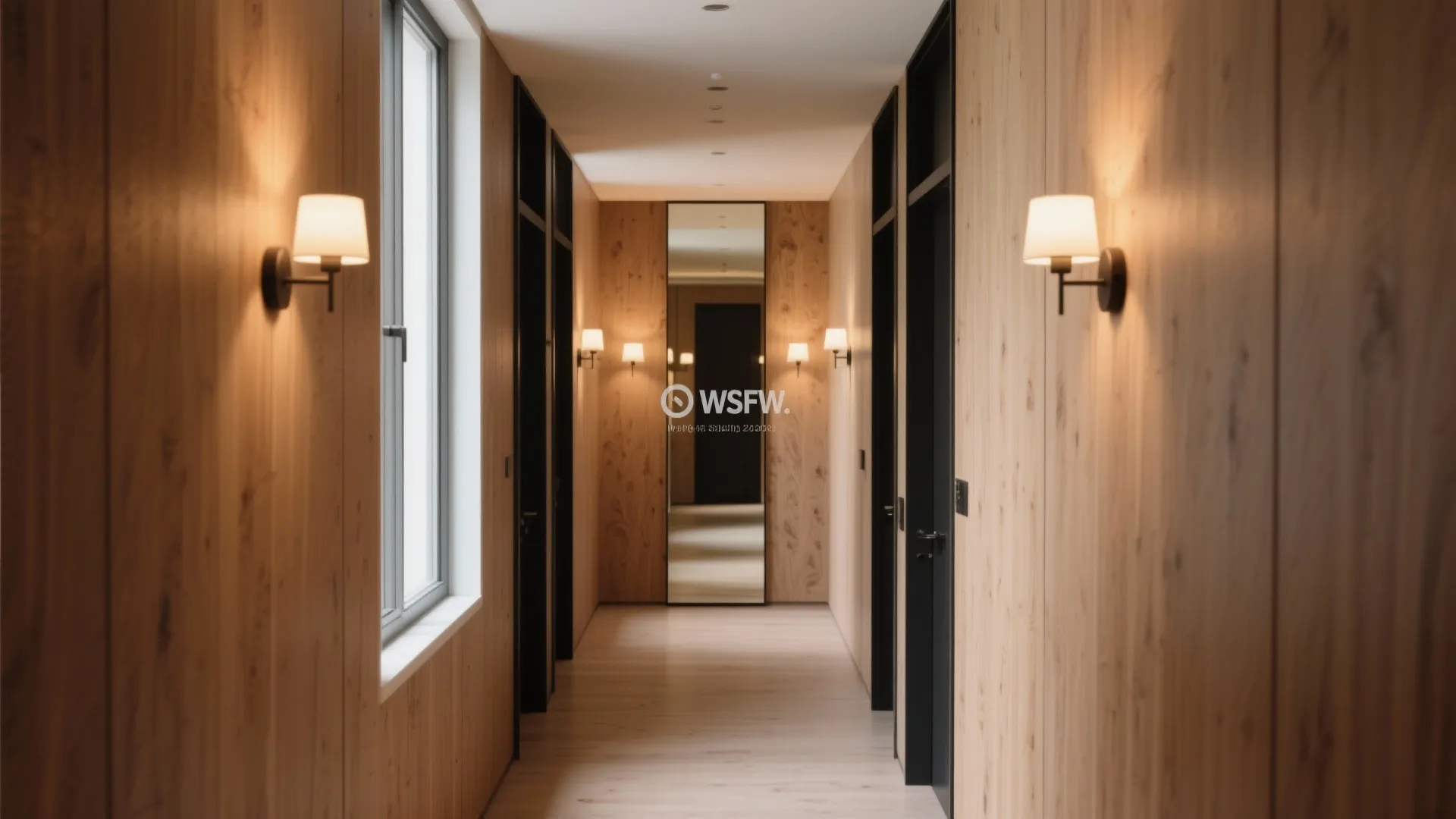 Wall Lighting + Mirrors for Bright, Safe Circulation