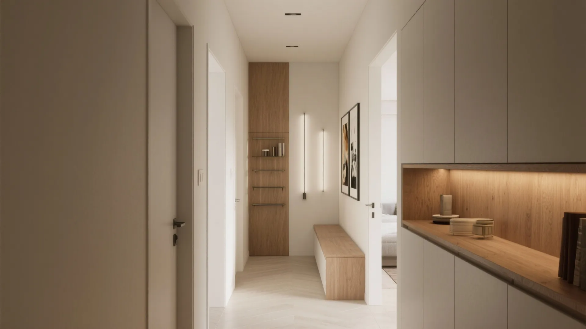 Hallway Feels Narrow? Hall Side Wall Design That Adds Storage