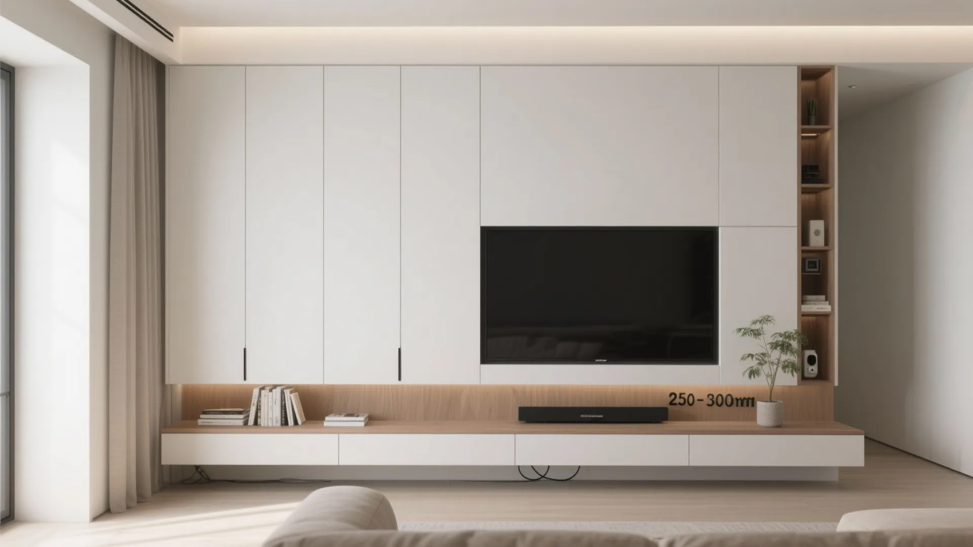 Minimalist Hall Storage Wall