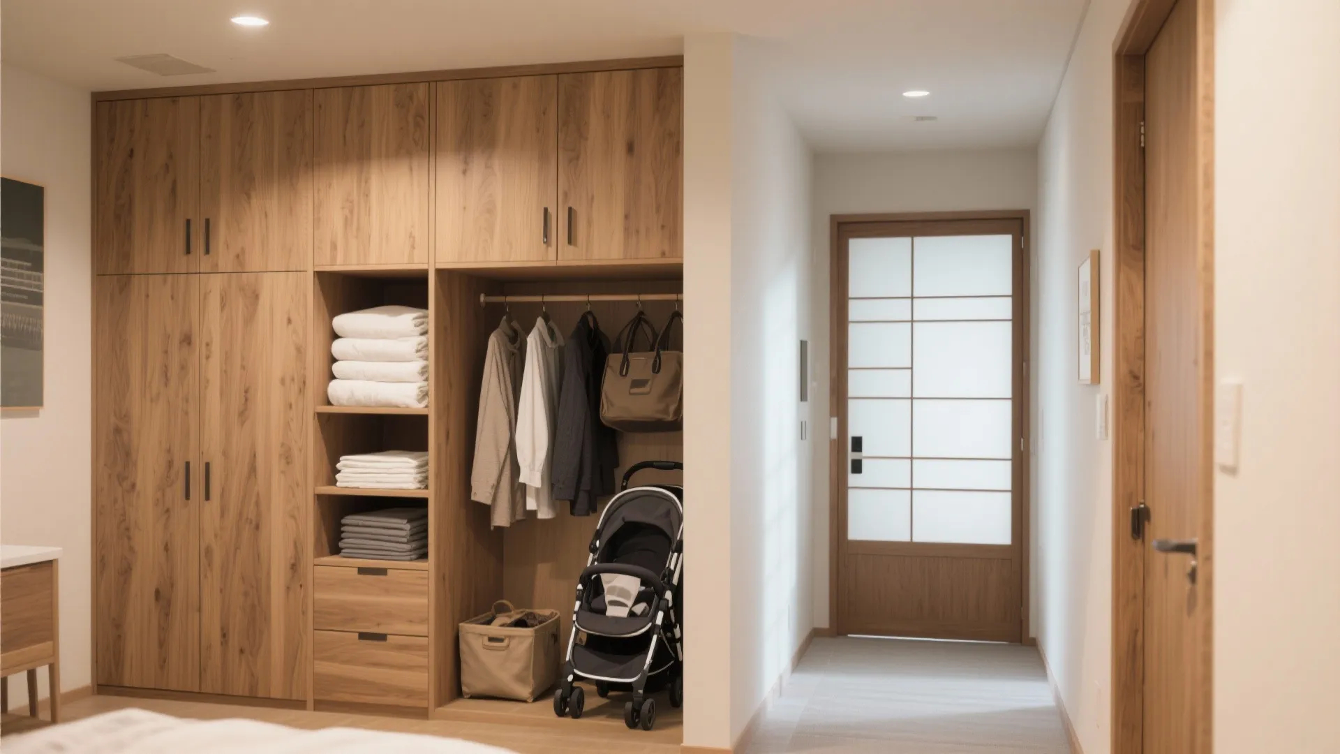 WICがなくても“廊下収納＋玄関横クローゼット”で外衣と内衣を分離