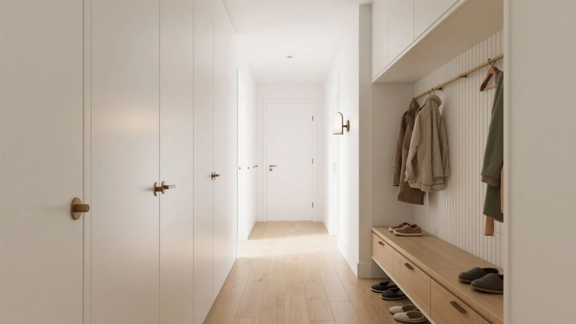 Minimalist hallway storage that works