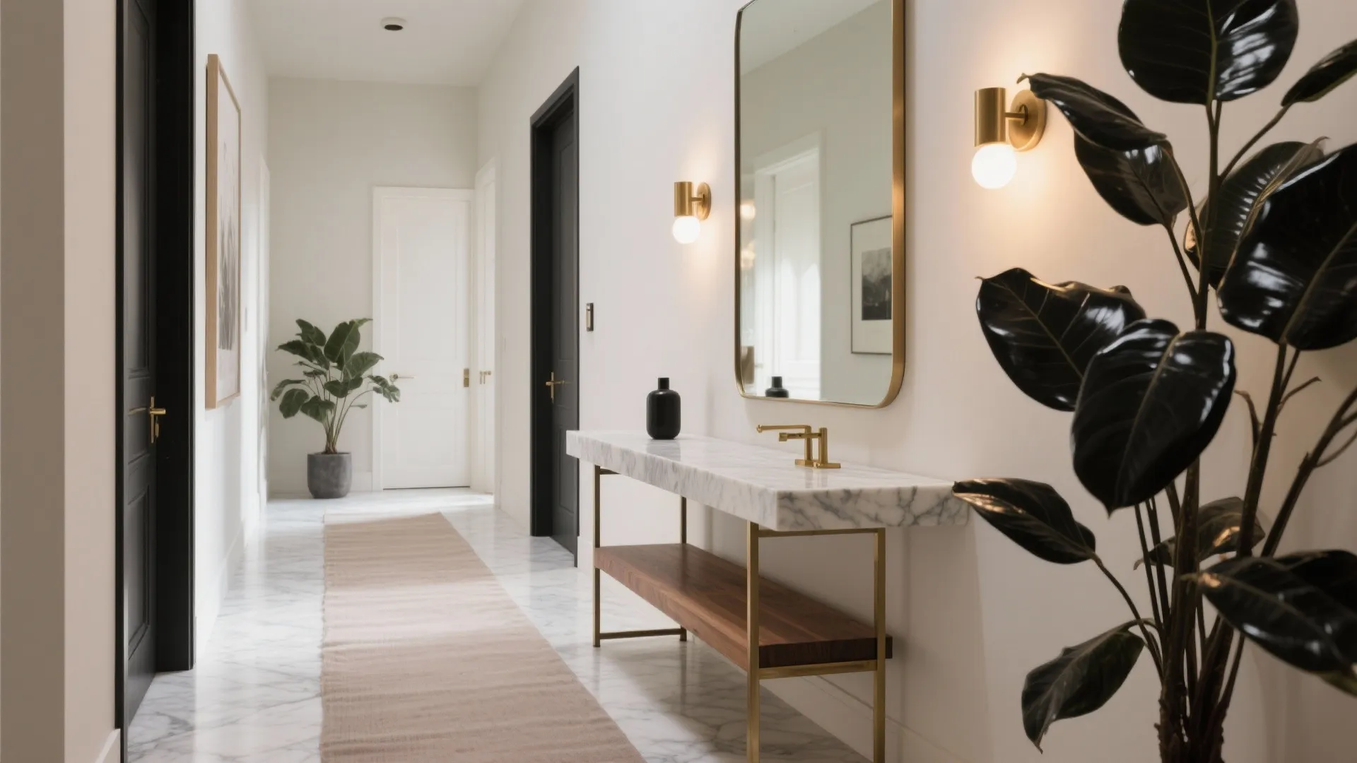 Styling the hall around your marble