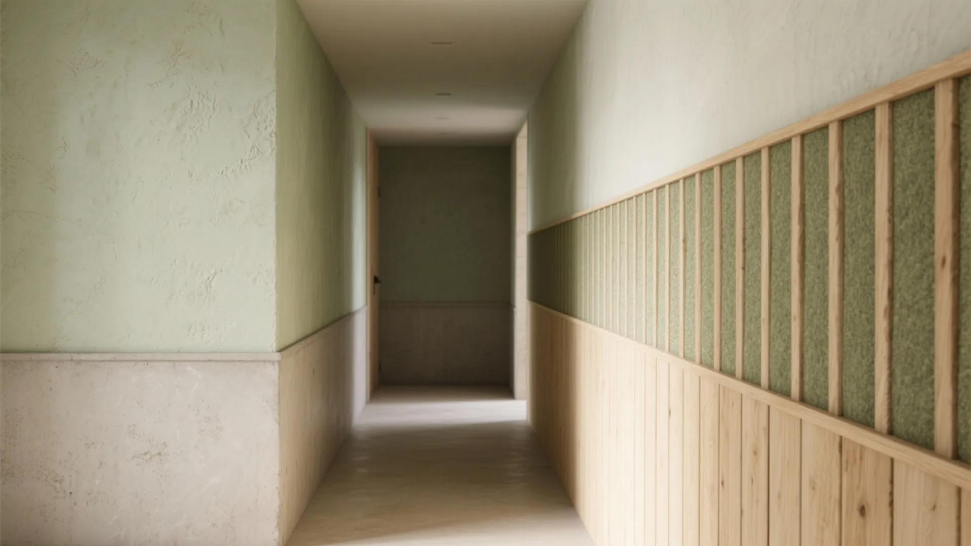 5) Texture and Color: Limewash, Slats, and Acoustic Panels