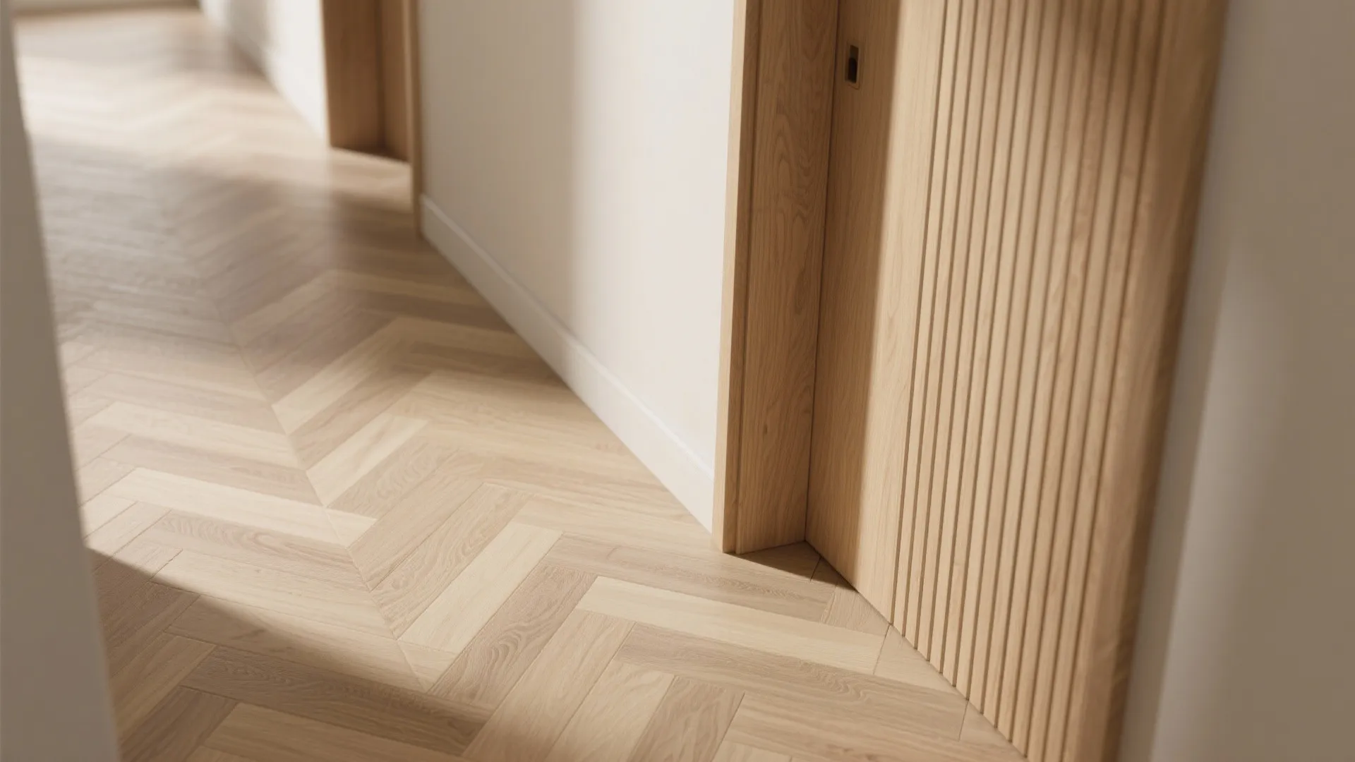 Texture and tone: wood, ribbed panels, and resilient floors