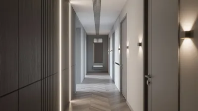 Modern Hallway Design with LED Lighting