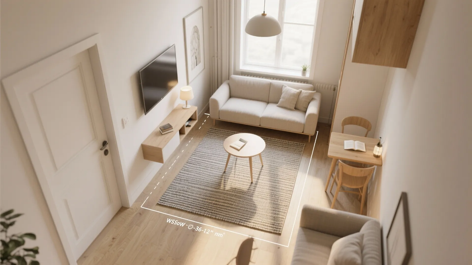 Flexible Zoning with Light and Rugs