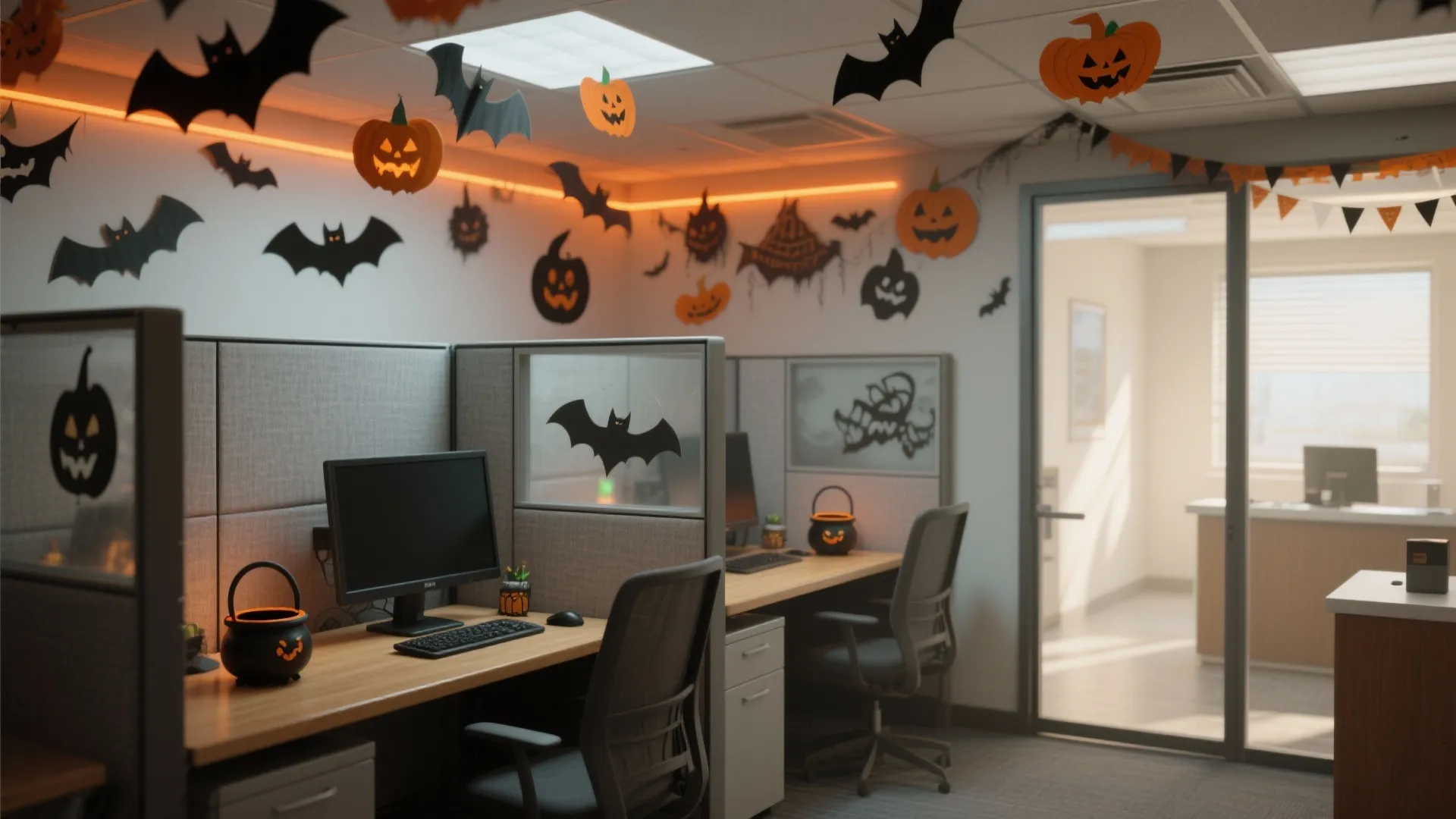 5 Halloween Cubicle Decoration Ideas for Office: Spooky, safe, and small-space friendly cubicle decorations from a seasoned designer