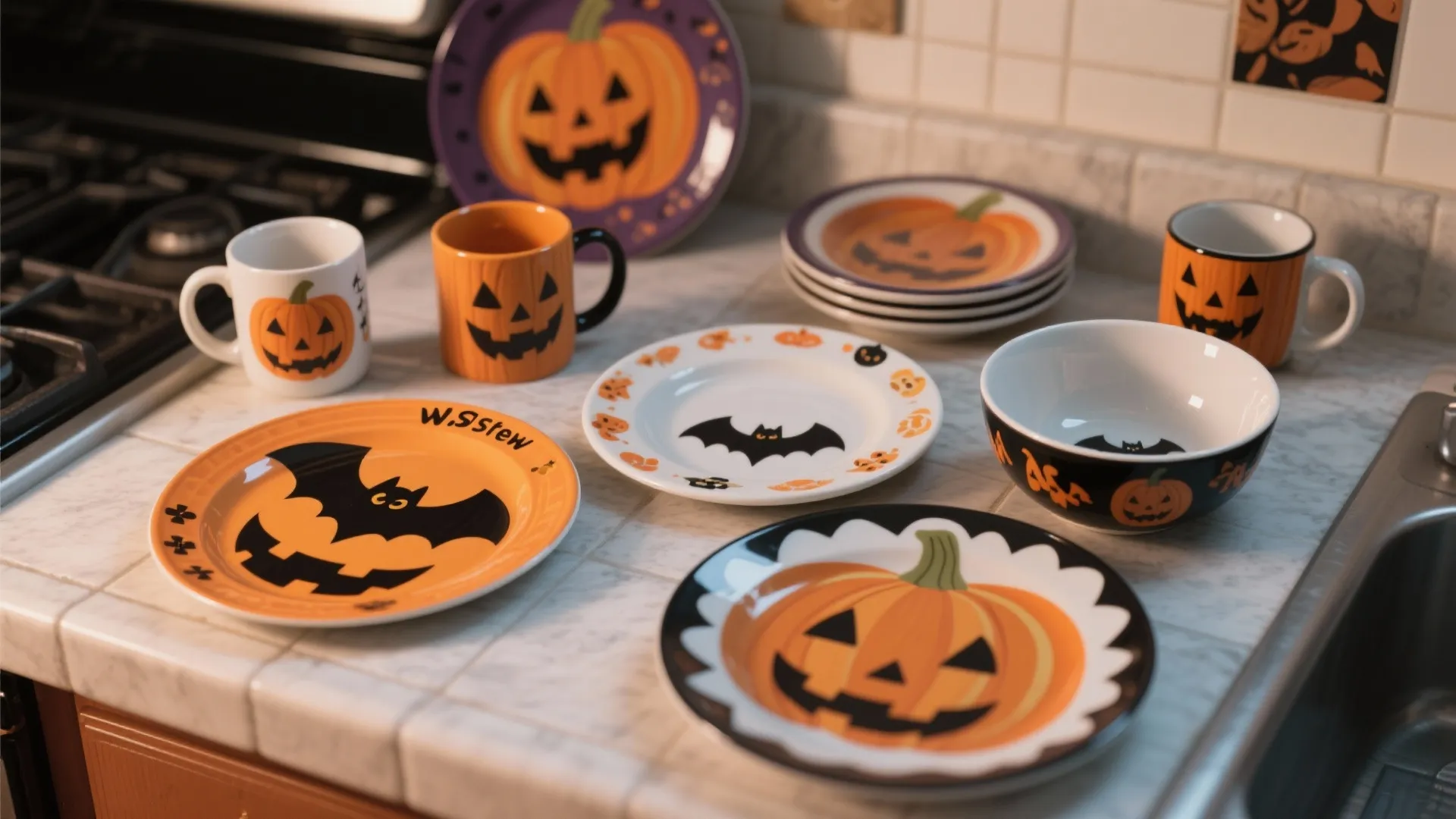 10. Halloween-Themed Dishware