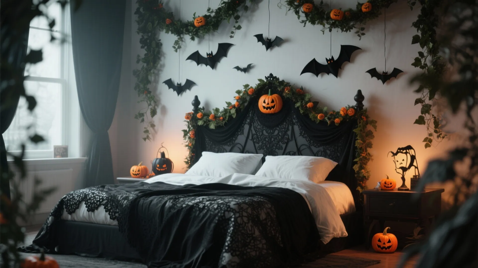5. Halloween-Inspired Headboard